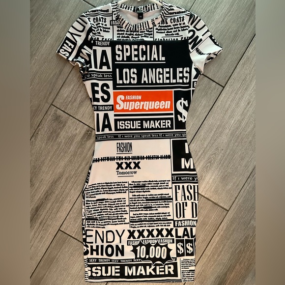 Fashion Nova Dresses & Skirts - Newspaper mini dress
